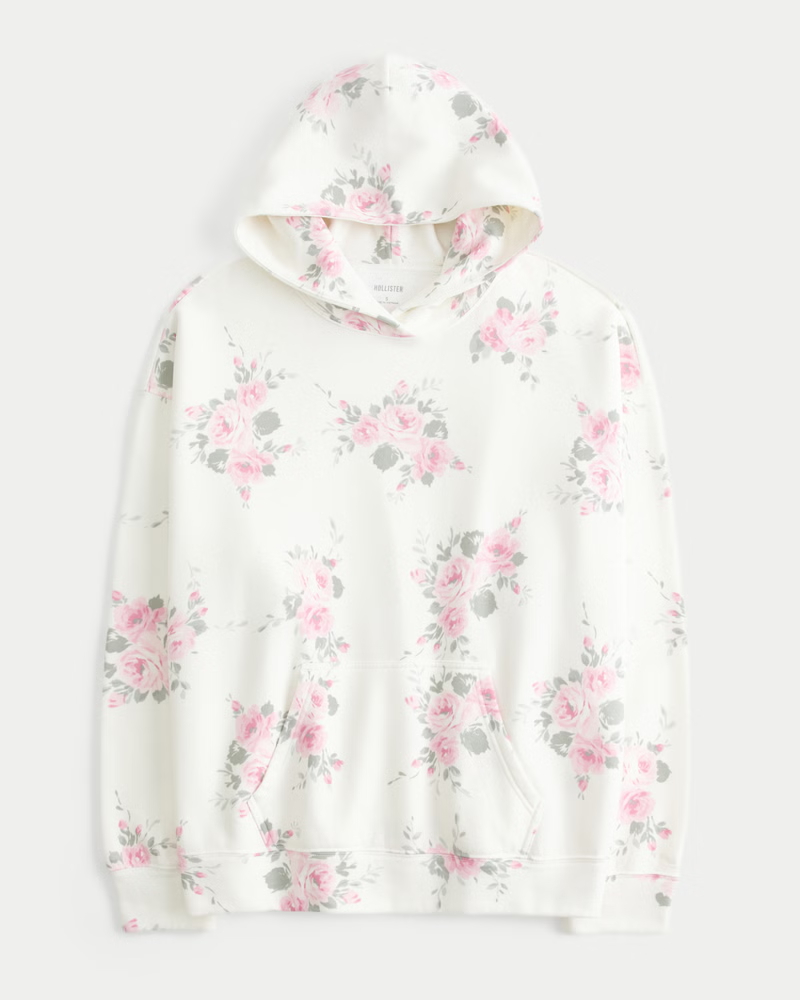 Oversized Doe Print Hoodie