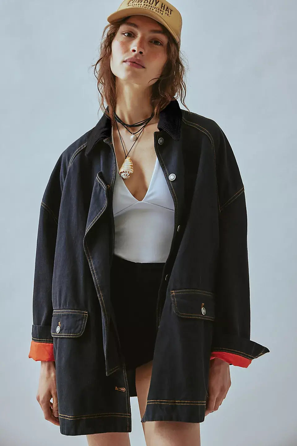 Trafni denim barn coat-Massicos