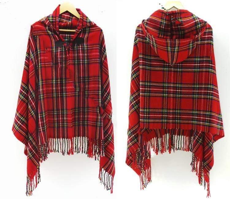 Ethnic Pattern Poncho Coat-Massicos