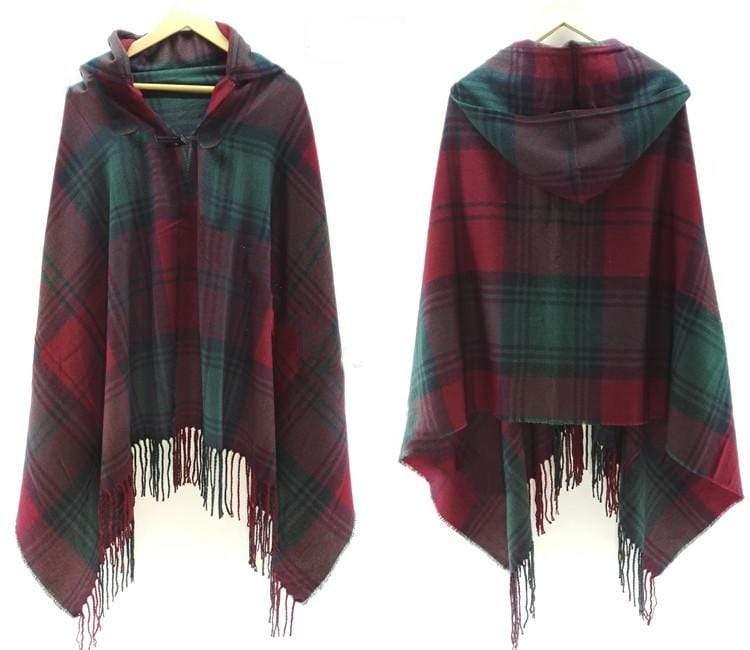 Ethnic Pattern Poncho Coat-Massicos