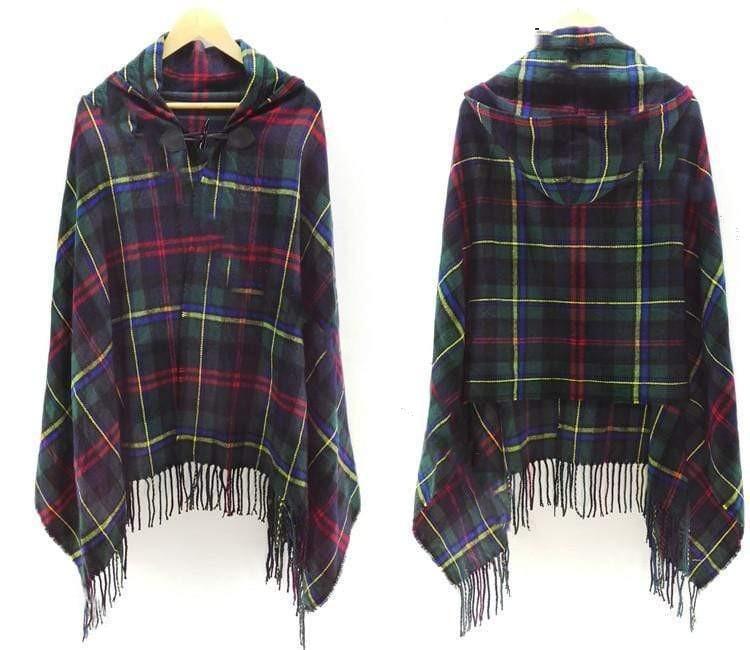 Ethnic Pattern Poncho Coat-Massicos