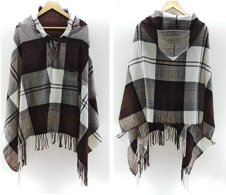 Ethnic Pattern Poncho Coat-Massicos