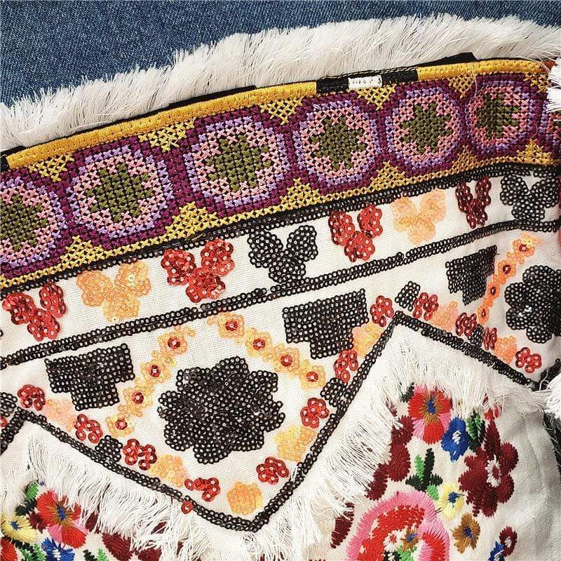 Maya Embroidered Denim Jacket - wickedafstore