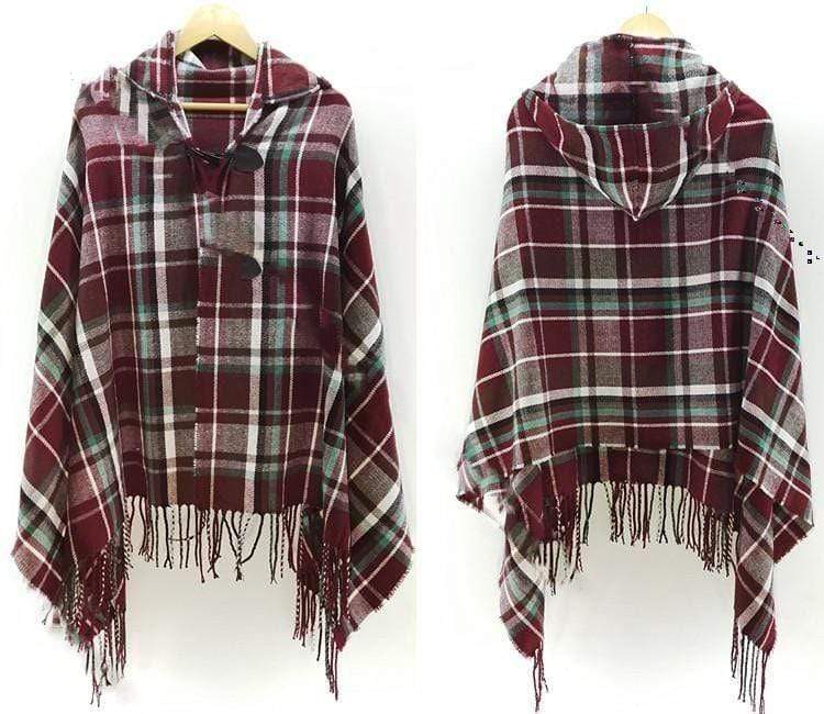 Ethnic Pattern Poncho Coat-Massicos