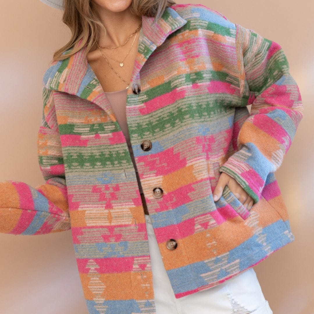Claudine Aztec Boho Jacket-Massicos