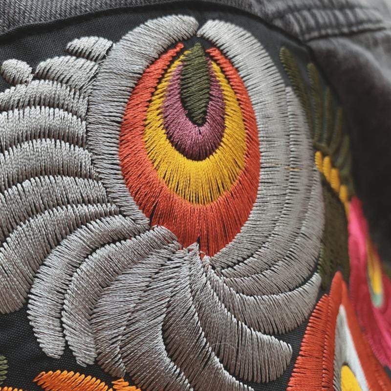 wickedafstore Rainey Embroidered Denim Jacket