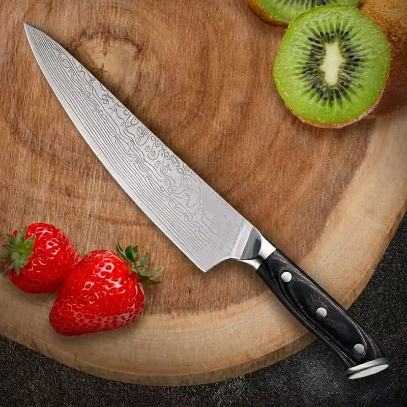 Handgesmeed Damascus mes