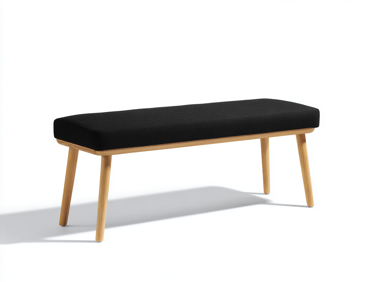 Gartenbank - Holz - Schwarz - 120x40x45 cm - Modern-malensohome