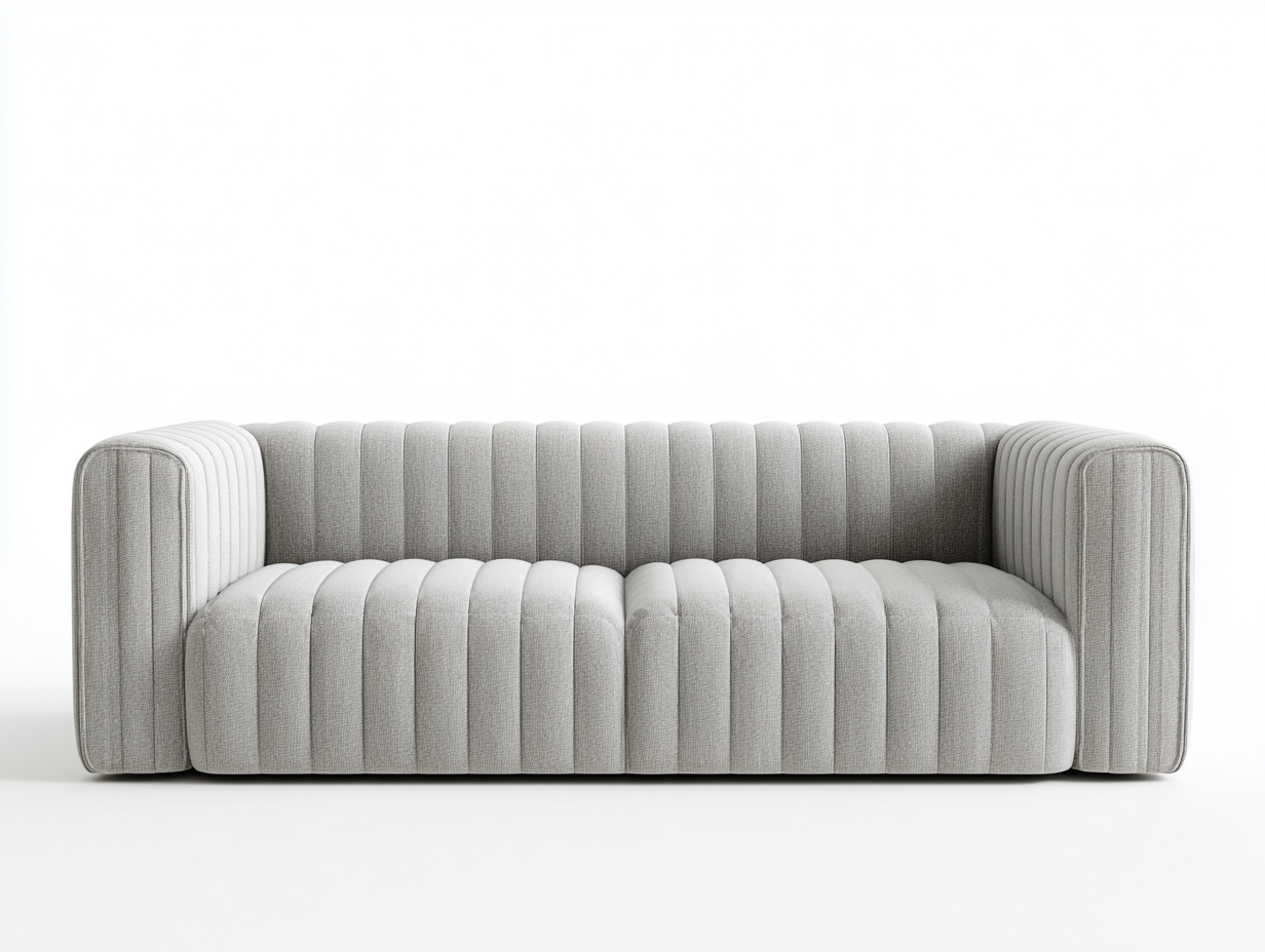 Sofa 2-Sitzer Stoffbezug 180x95x75 cm Hellgrau Modernes Design-malensohome
