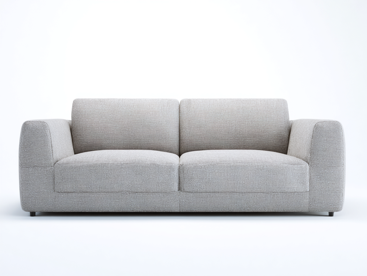 Sofa 2-Sitzer Stoffbezug 180x92x75 cm Hellgrau Modernes Design Breite Armlehnen-malensohome