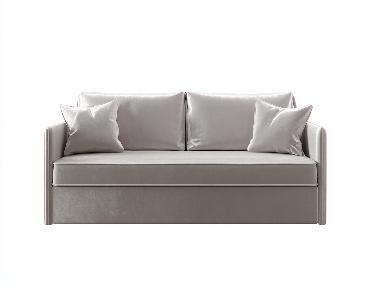 Sofa 2-Sitzer Stoffbezug 180x90x75 cm Hellgrau Modernes Design Gerade Form-malensohome