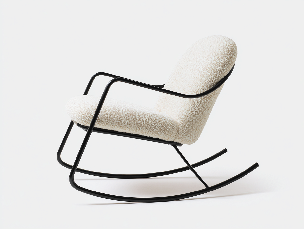 Schaukelstuhl Stoffbezug 70x88x83 cm Grün Modernes Design Holzgestell-malensohome