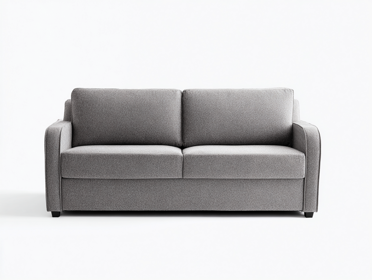 Sofa 2-Sitzer Stoffbezug 178x90x80 cm Grau Modernes Design Gerade Form-malensohome