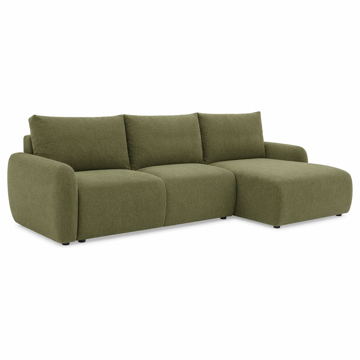 3 Sitzer Ecksofa mit Schlaffunktion Rechts Stoff Sofa Modernes Wohnsofa-movlora