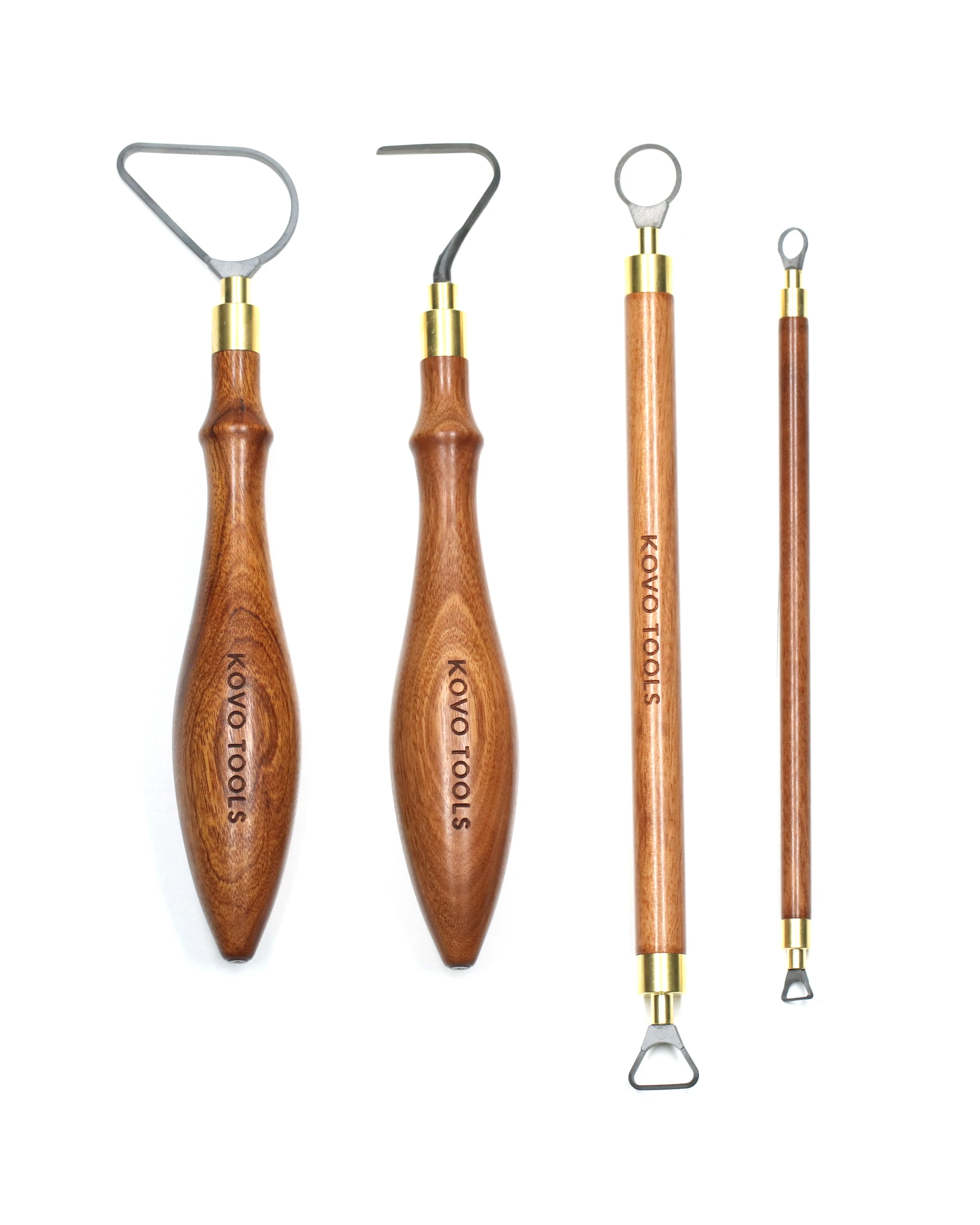 4-Piece Carbide Pottery Trimming Tool Set