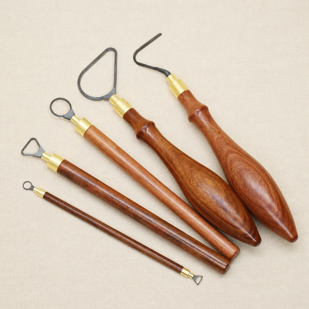 4 Piece Carbide Pottery Trimming Tool Set
