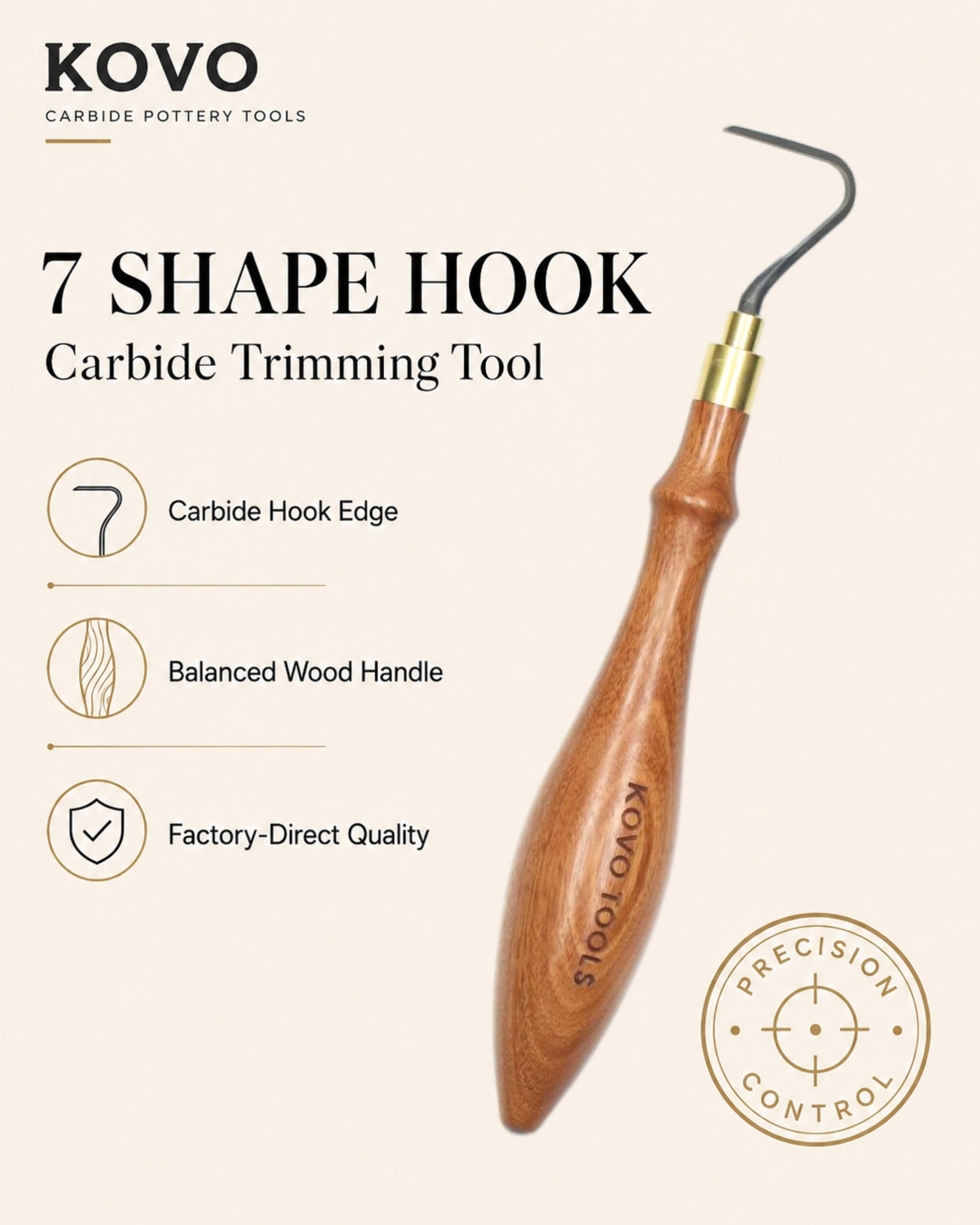 7 Shape Hook Carbide Pottery Trimming Tool
