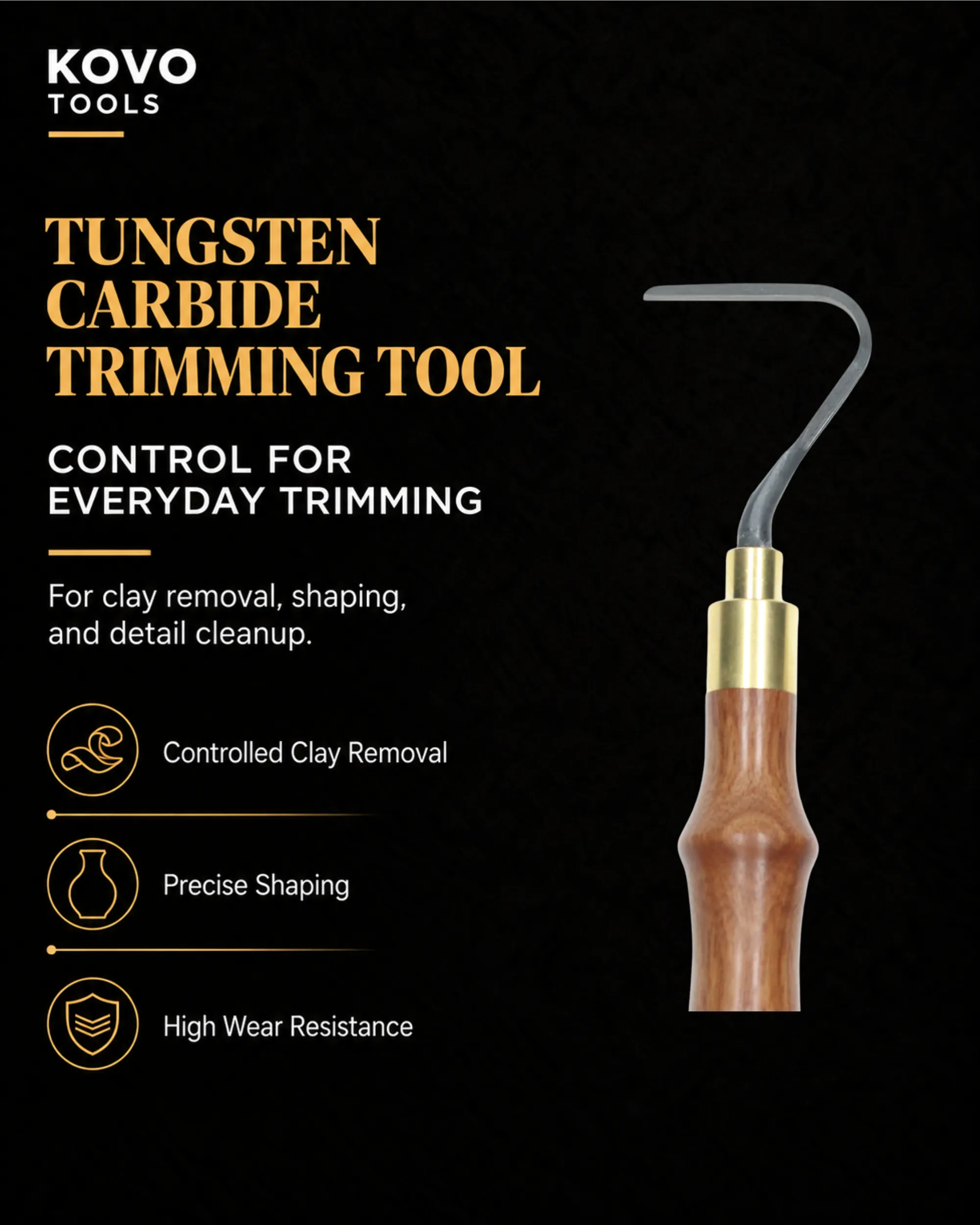 7 Shape Hook Carbide Pottery Trimming Tool