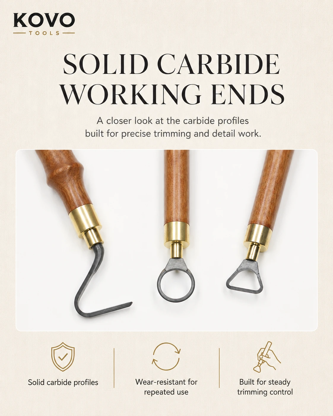 2-Piece 7 Shape Hook Carbide Pottery Trimming Set