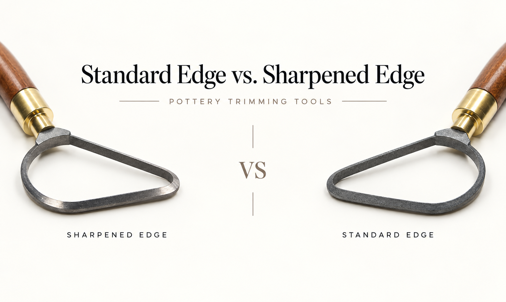 Standard vs. sharpened carbide pottery trimming tool edges