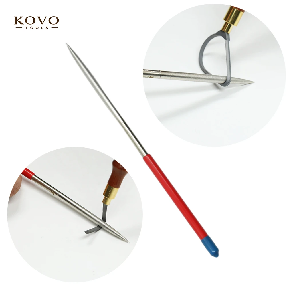 Round diamond file sharpening narrow carbide pottery trimming tool loops