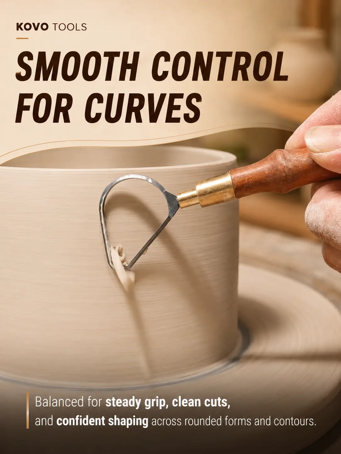 Pear Shape Loop Carbide Pottery Trimming Tool
