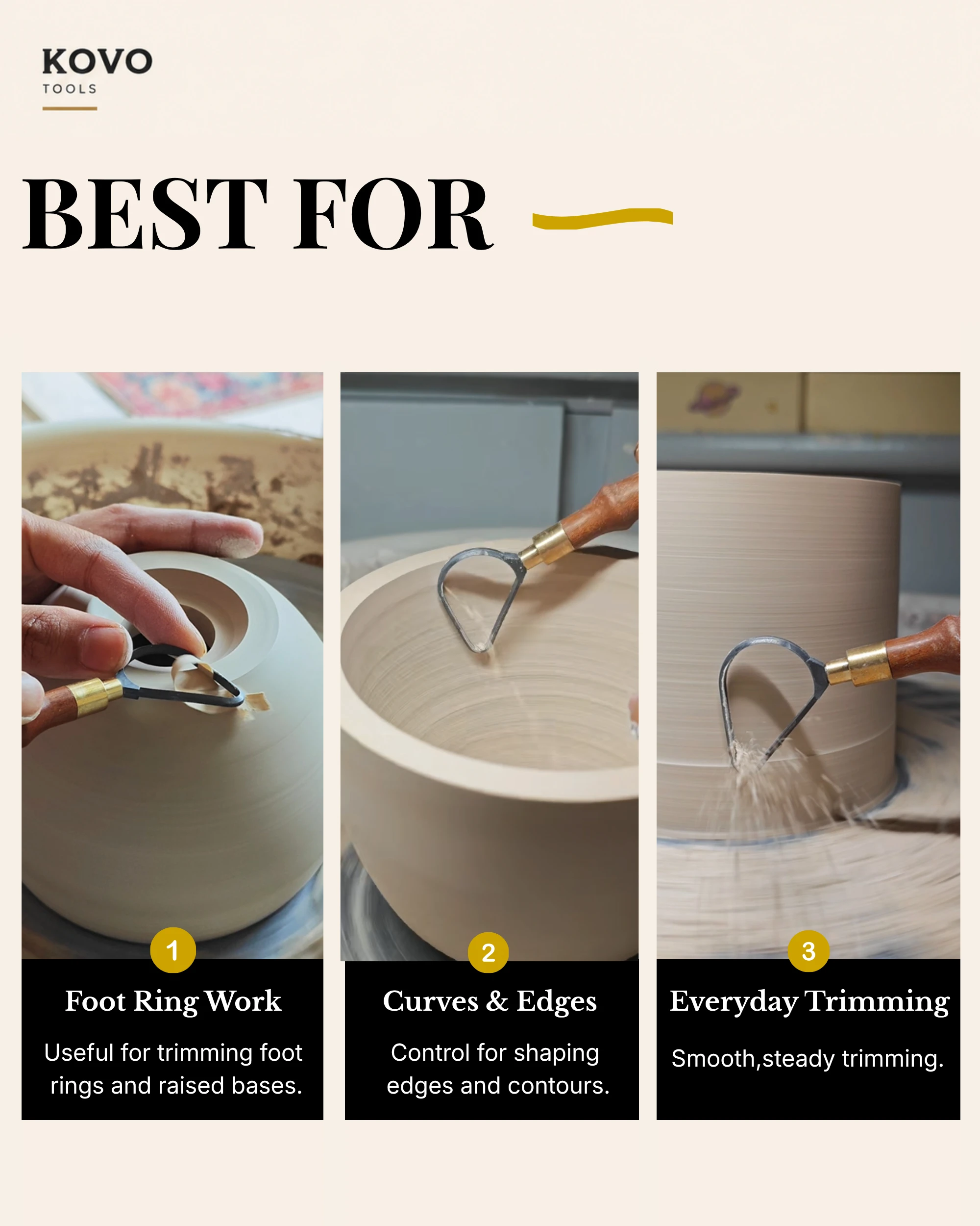 Pear Shape Loop Carbide Pottery Trimming Tool