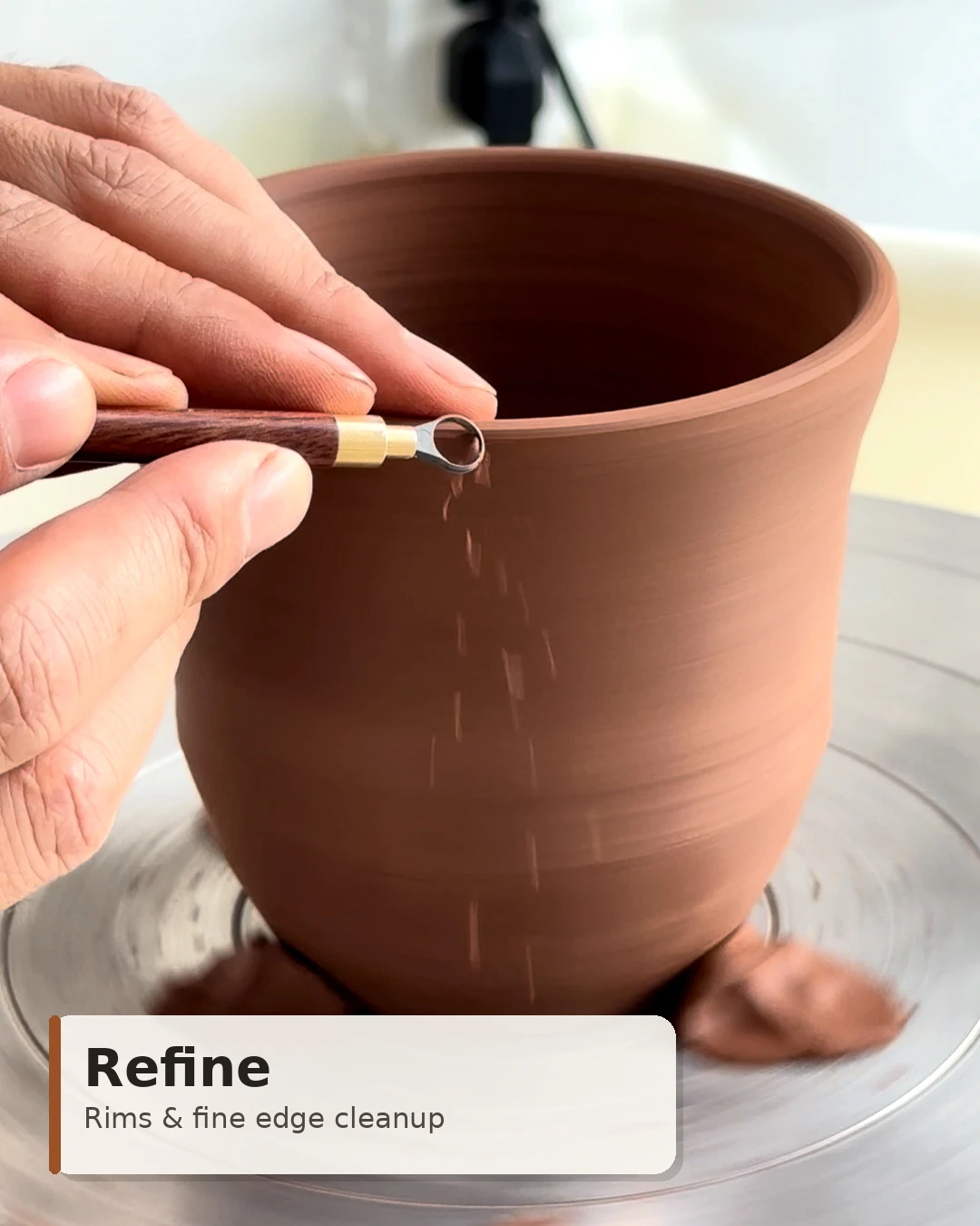 Small Double-Sided Carbide Pottery Trimming Tool