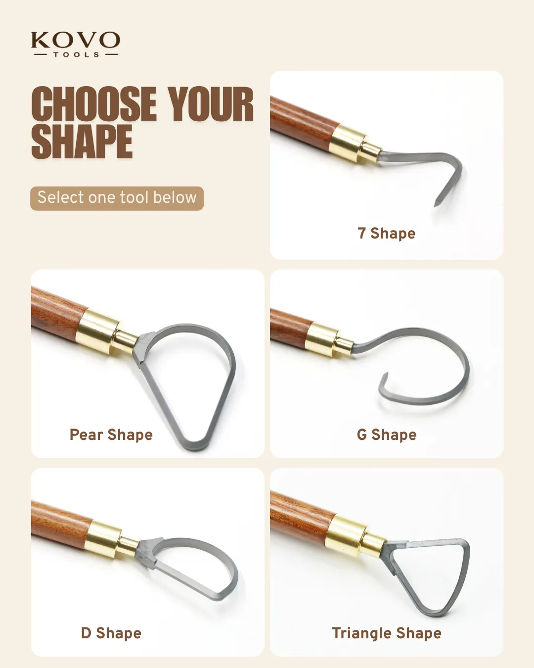 Slim Handle Solid Carbide Pottery Trimming Tools