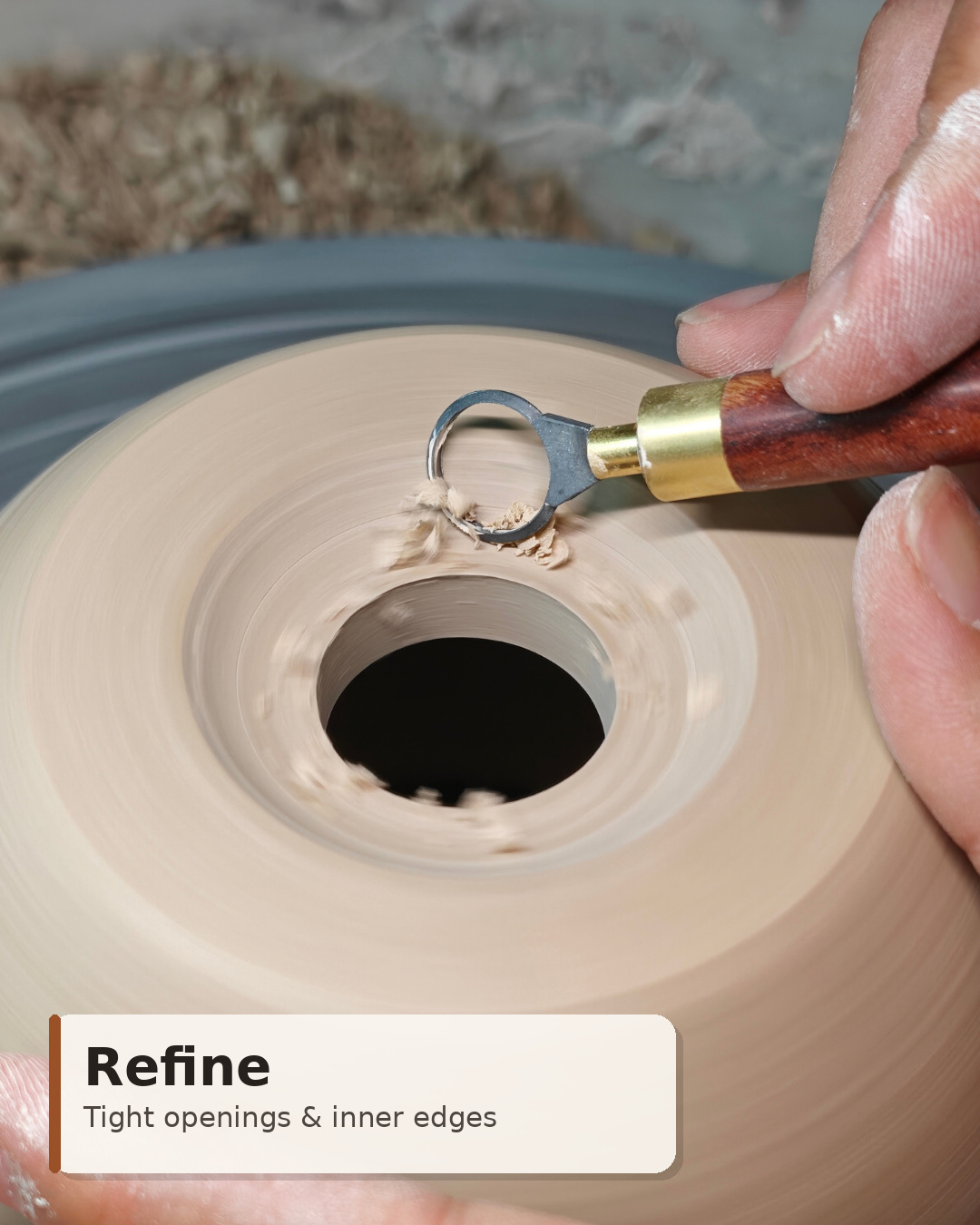 Medium Round Loop Carbide Pottery Trimming Tool