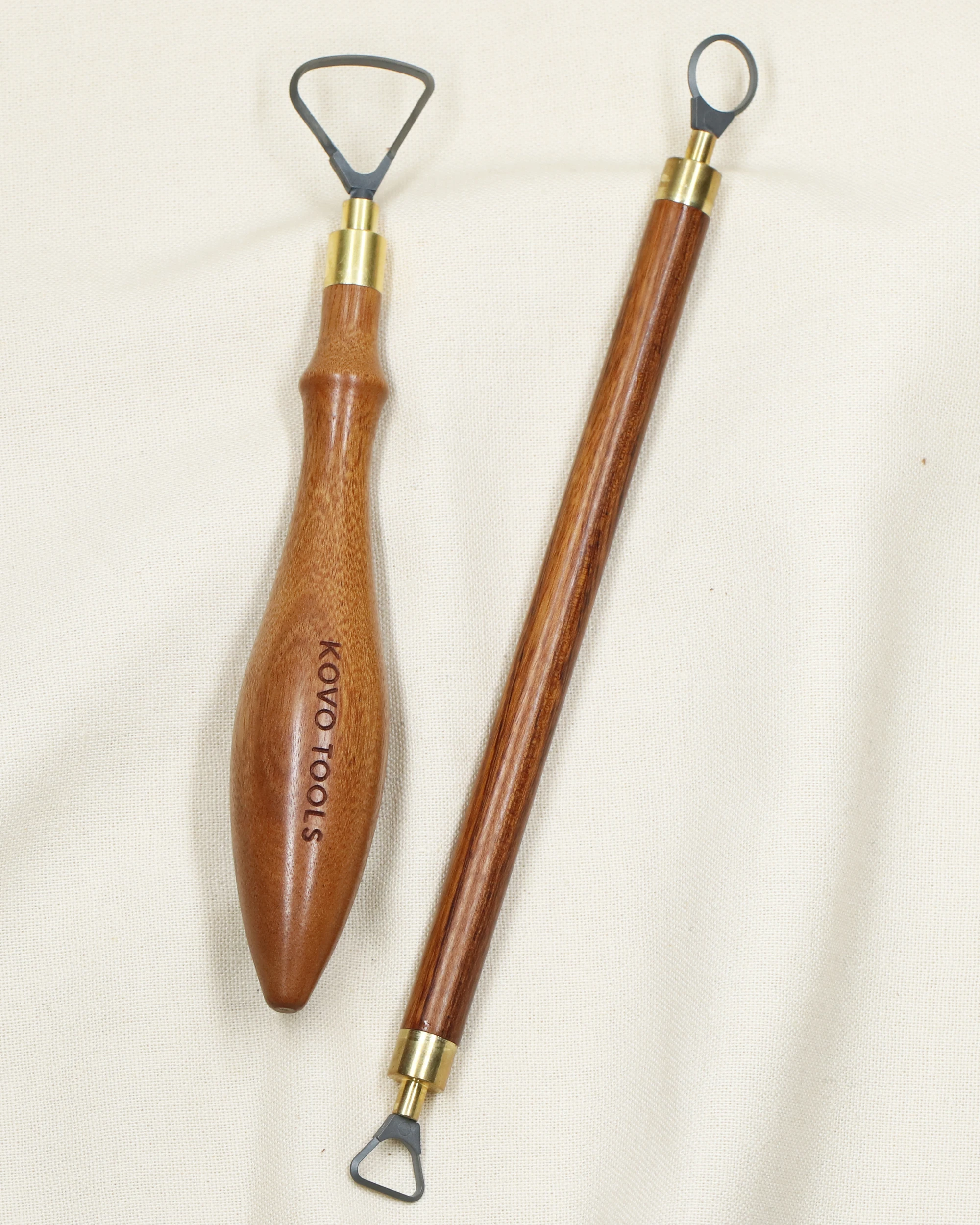 2 Piece Triangle Loop Carbide Pottery Trimming Tool Set