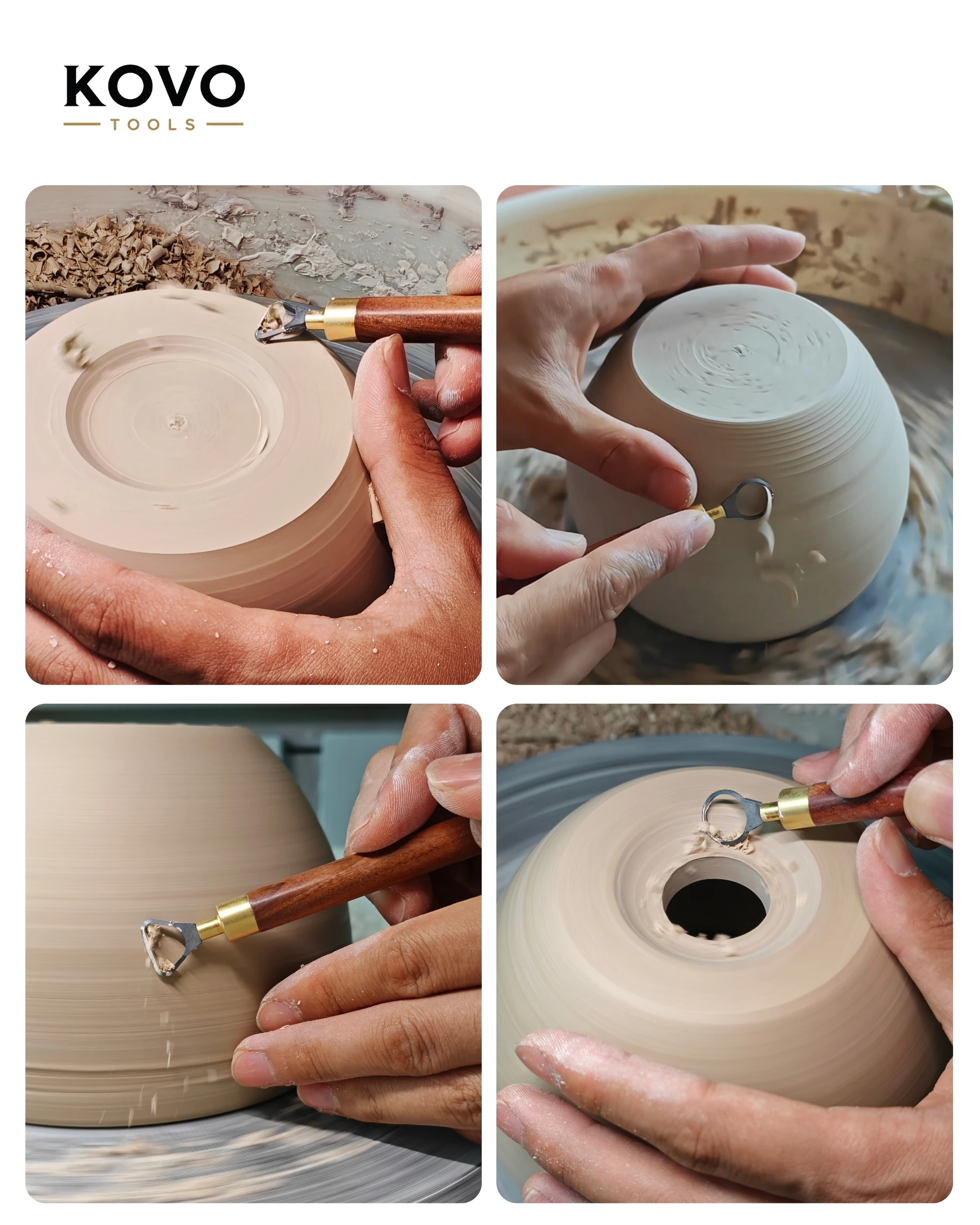 Double-Sided Carbide Pottery Trimming Tool