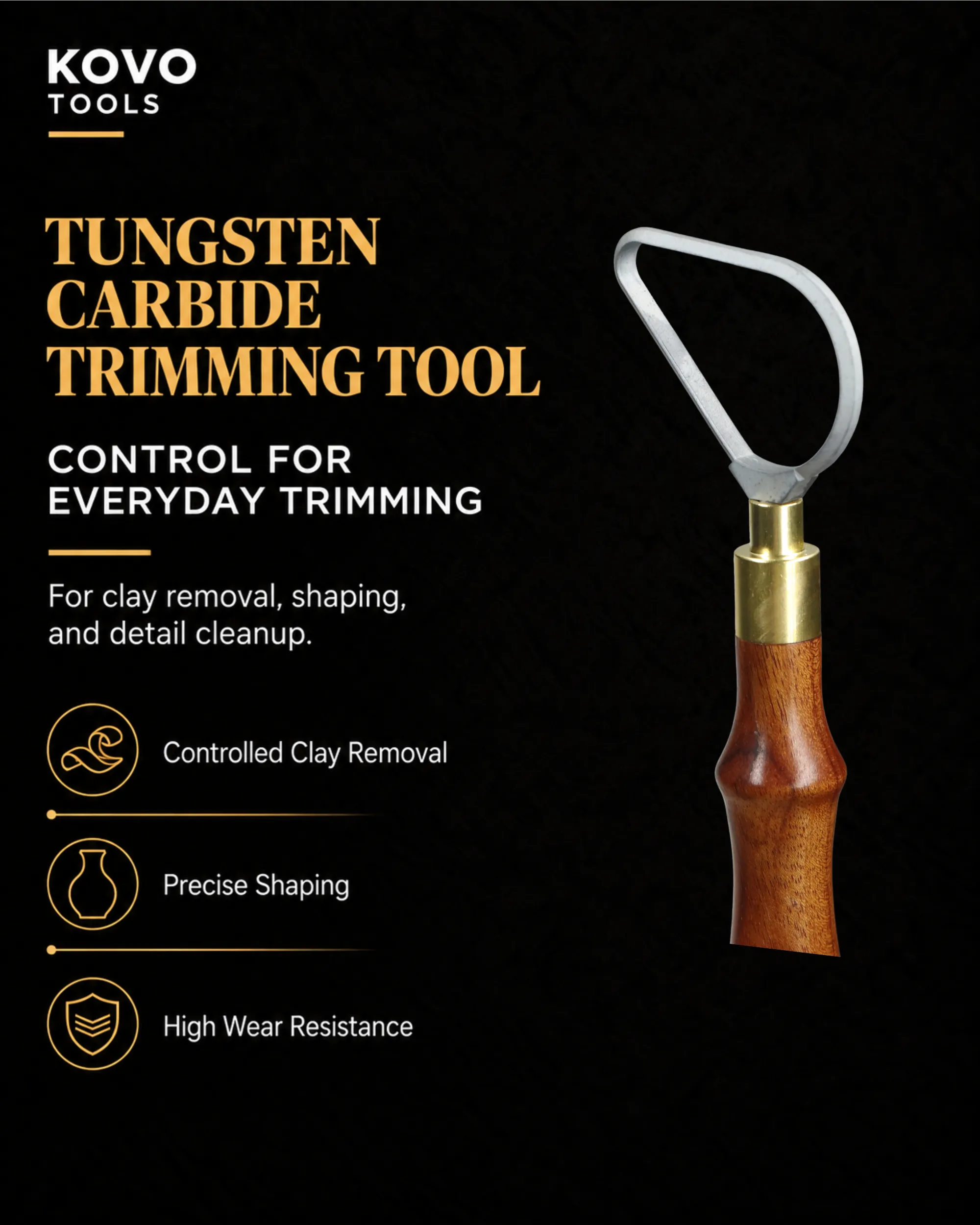 Pear Shape Loop Carbide Pottery Trimming Tool