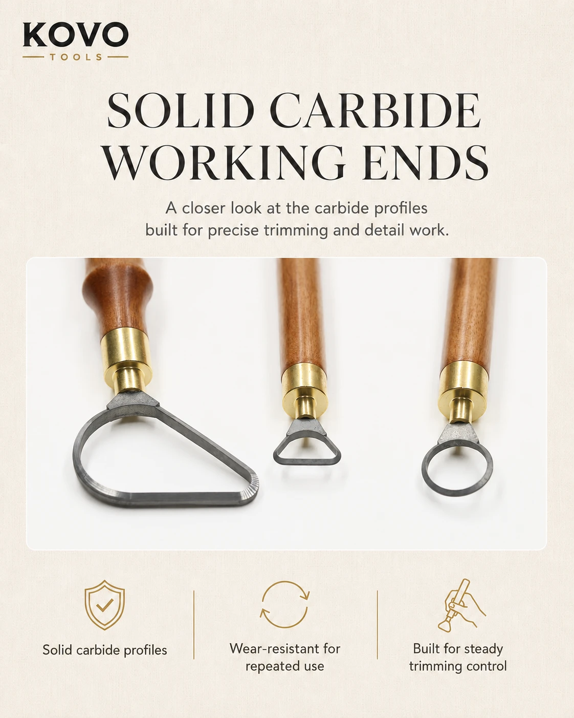 2-Piece Pear Loop Carbide Pottery Trimming Set