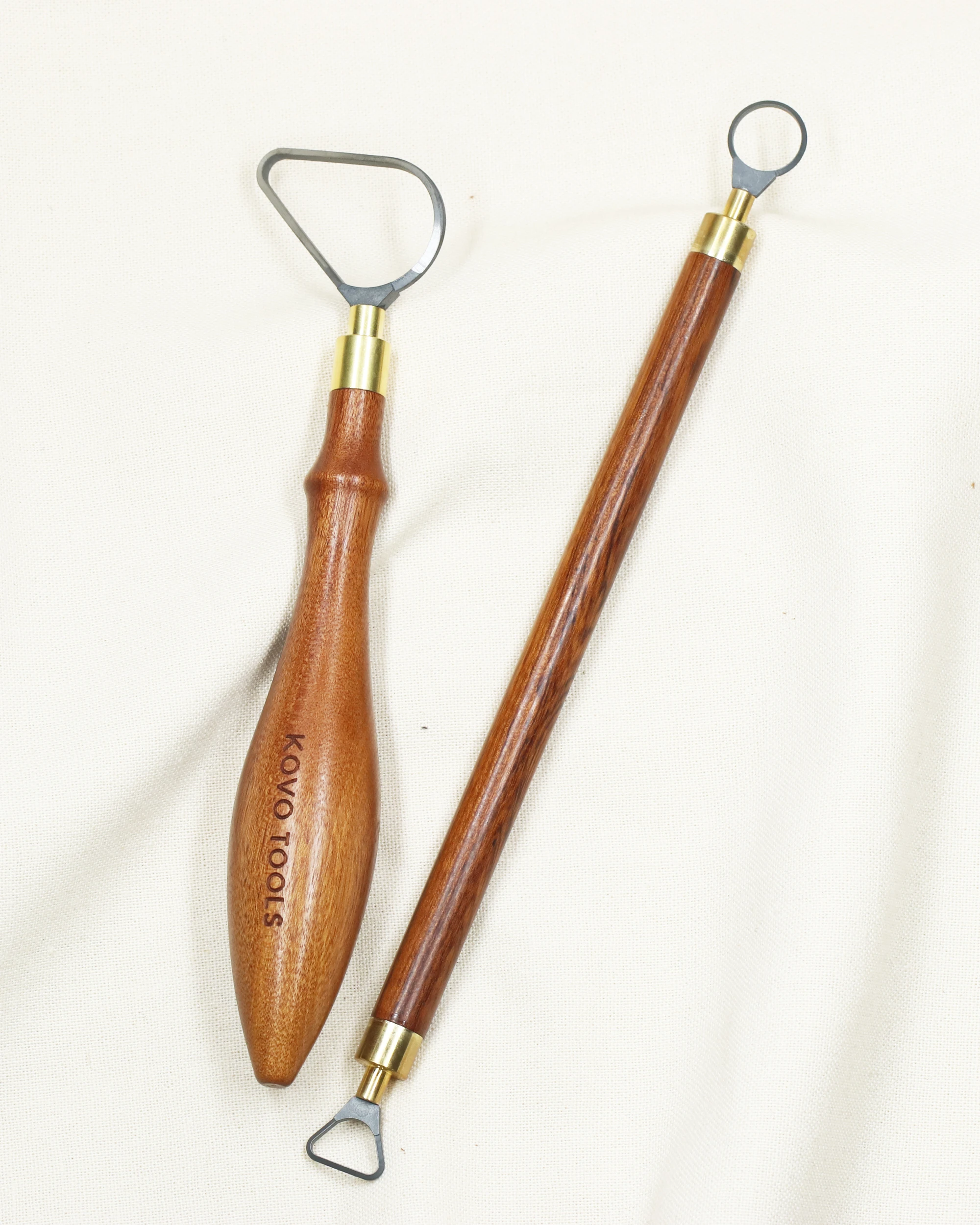 2 Piece Pear Loop Carbide Pottery Trimming Tool Set
