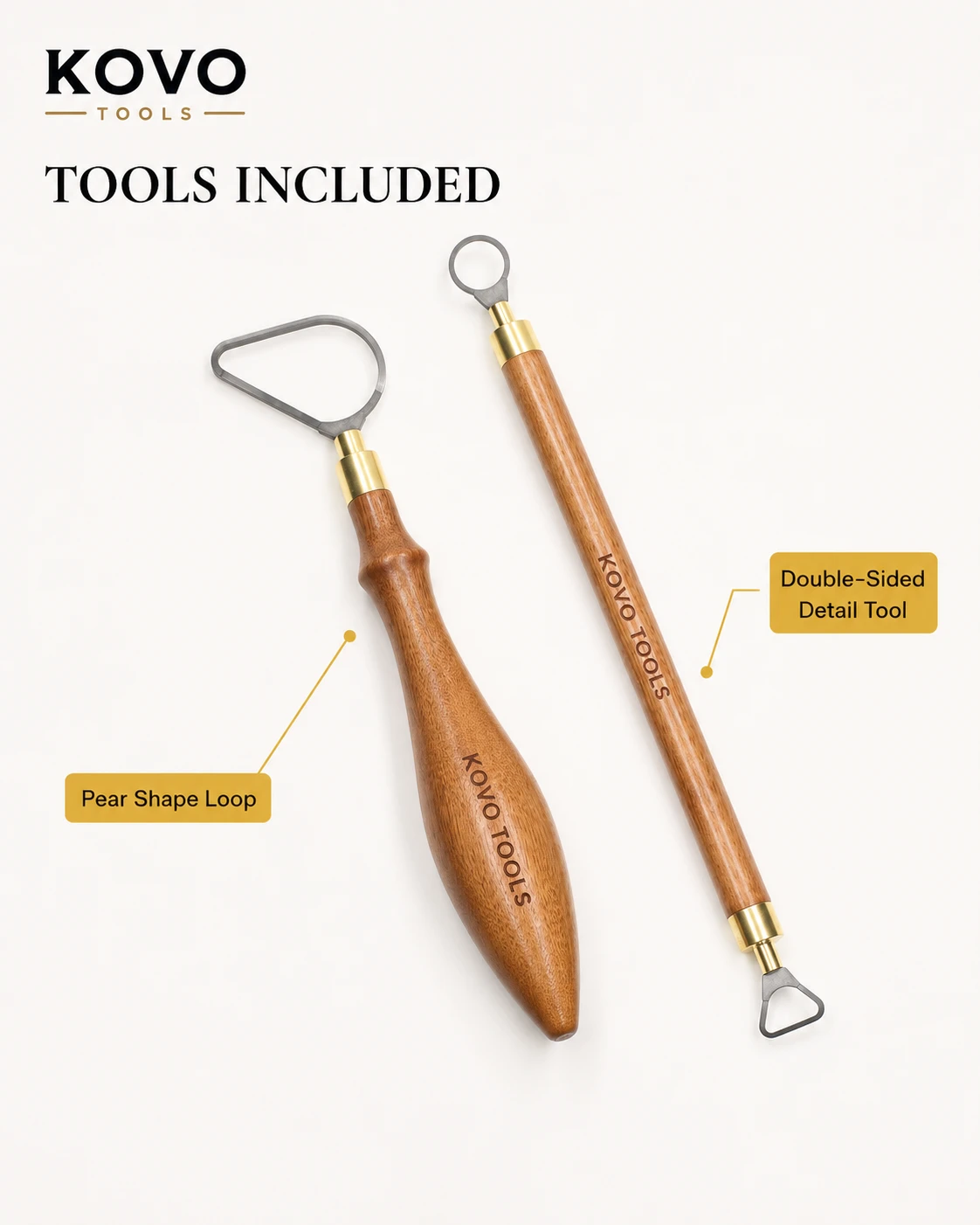 2-Piece Pear Loop Carbide Pottery Trimming Set