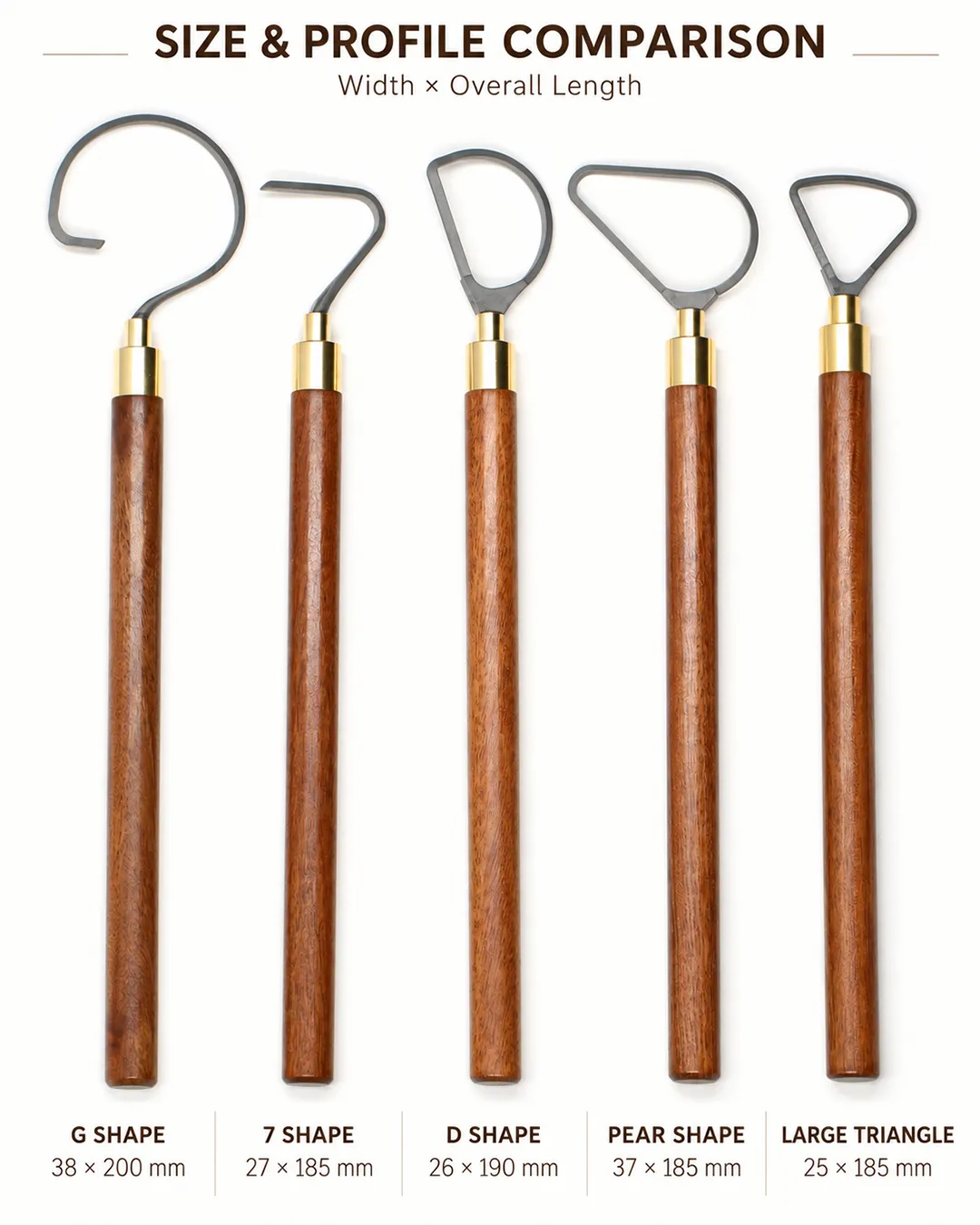Slim Handle Solid Carbide Pottery Trimming Tools