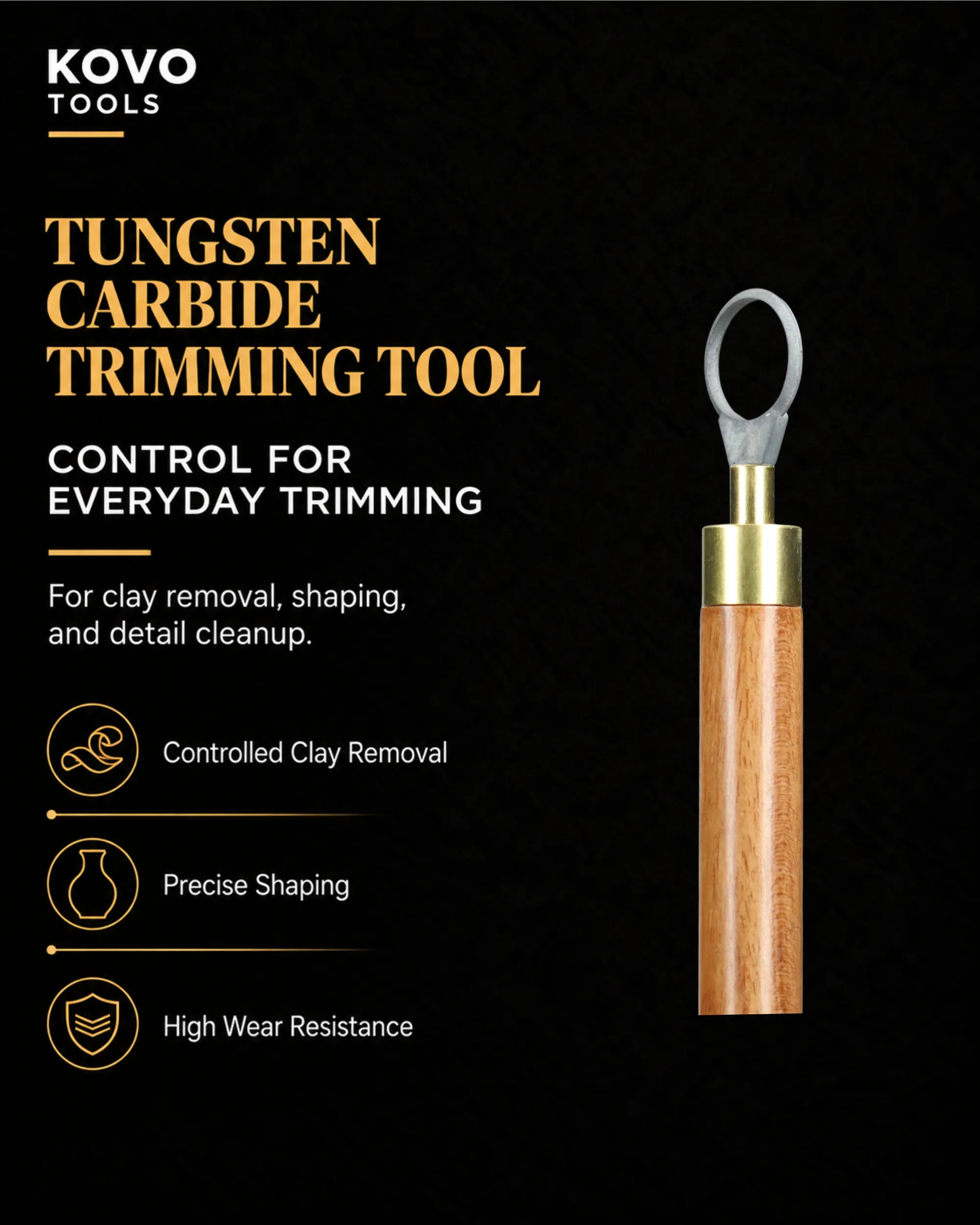 Small Round Loop Carbide Pottery Trimming Tool