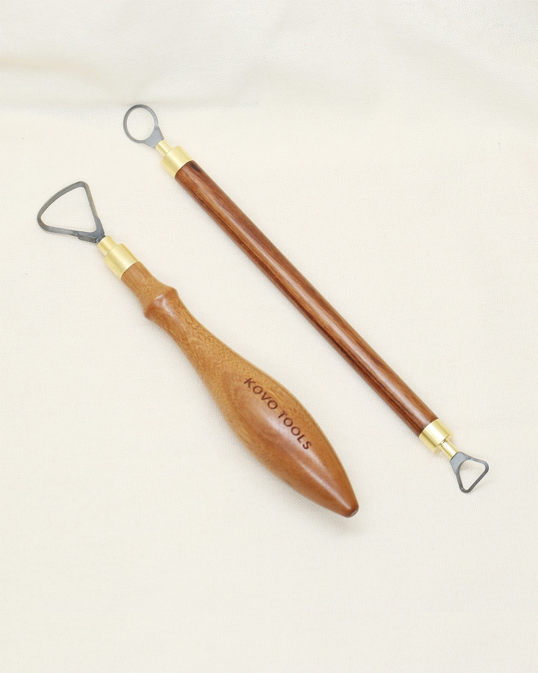 2 Piece Triangle Loop Carbide Pottery Trimming Tool Set