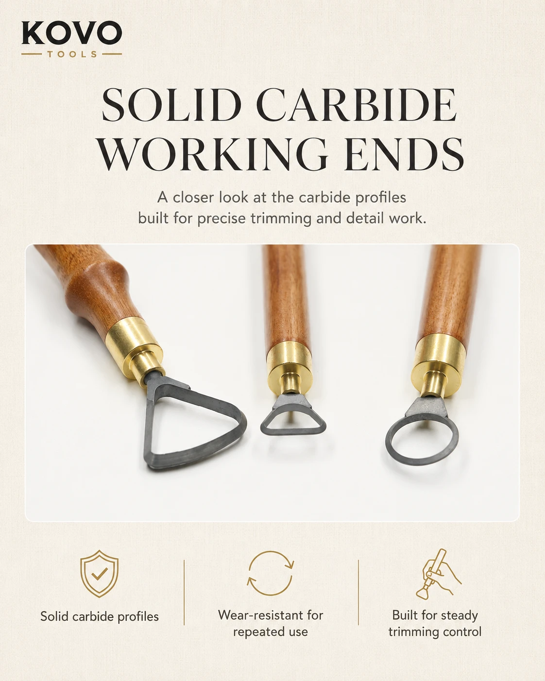 2-Piece Triangle Loop Carbide Pottery Trimming Set