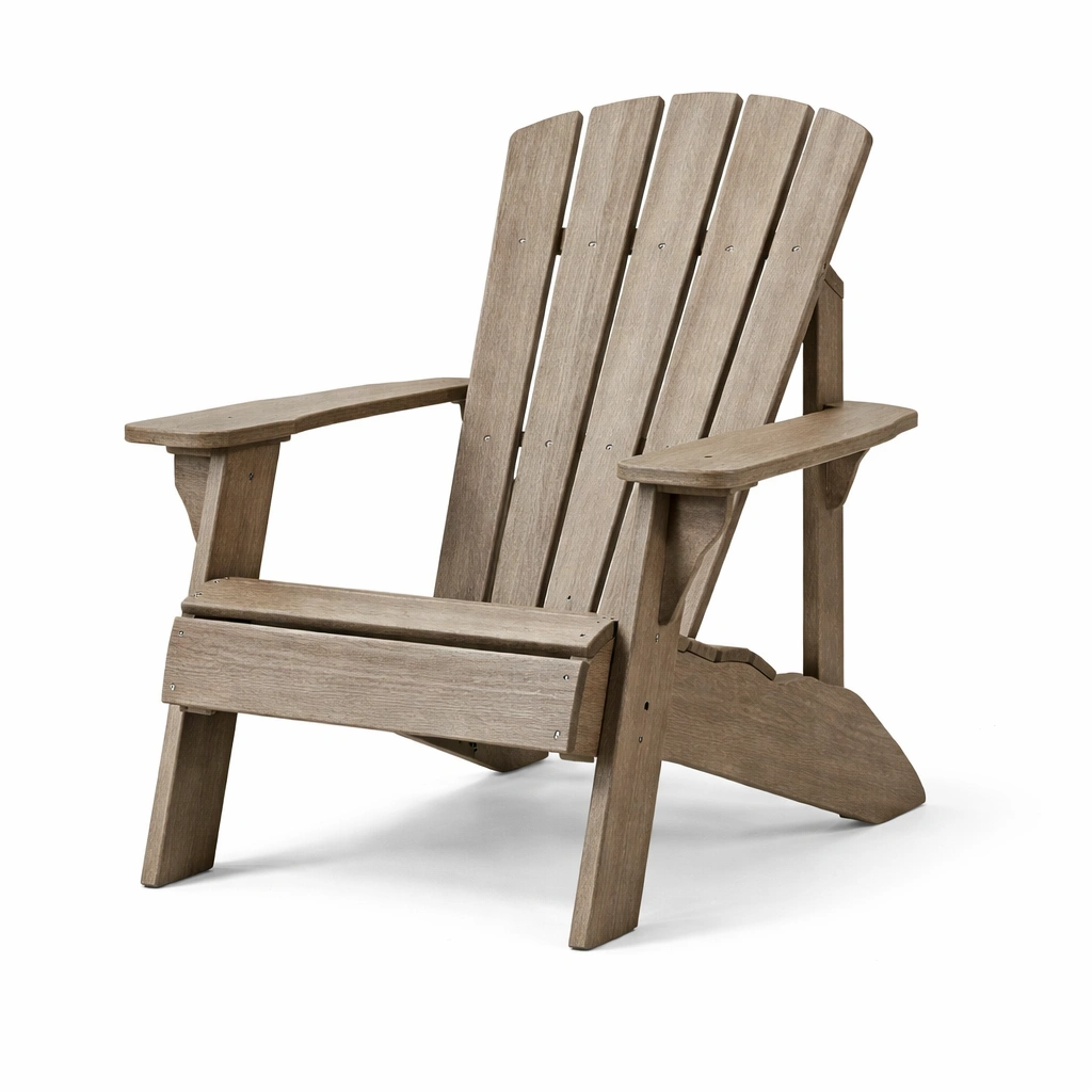 Silla Adirondack de madera maciza marrón-furnerio