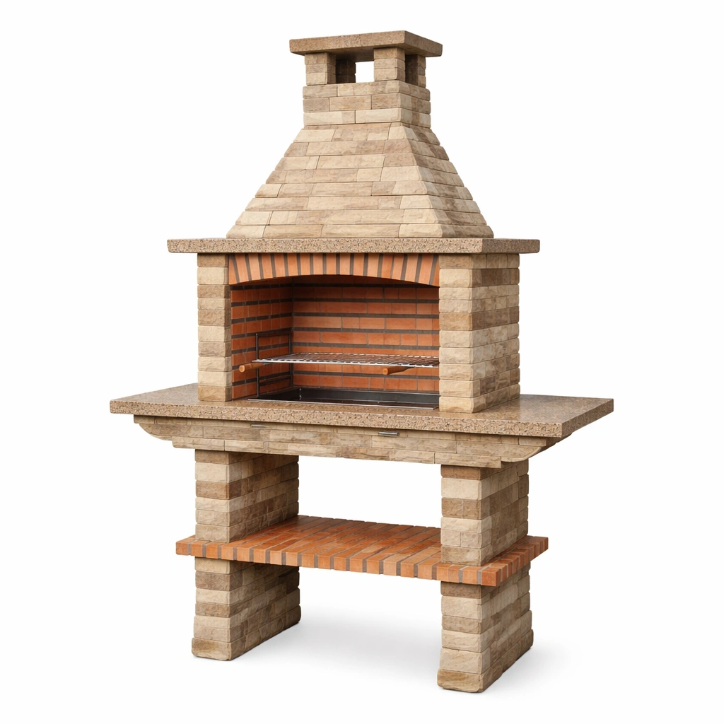 Barbacoa de ladrillo refractario para exterior-furnerio