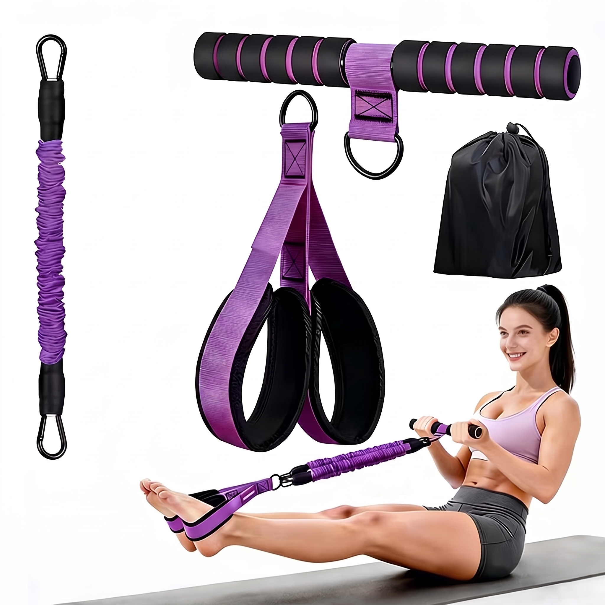 AddWin L10 Resistance Pedal Bands Full-Body Workout Kit