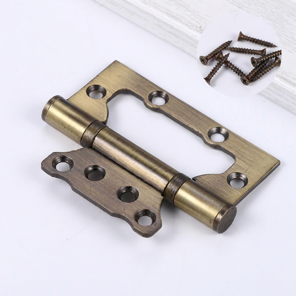 12.5x7.5cm Red Bronze Square Solid Stainless Steel Door Hinges Ball Bearing Door Hinges 3mm Thick Pack of 2