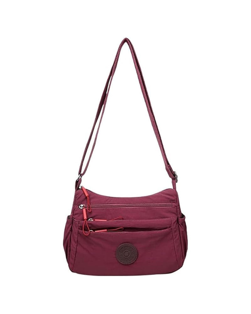 Solid Color Fashionable Multi-pocket Zipper Crossbody Bag