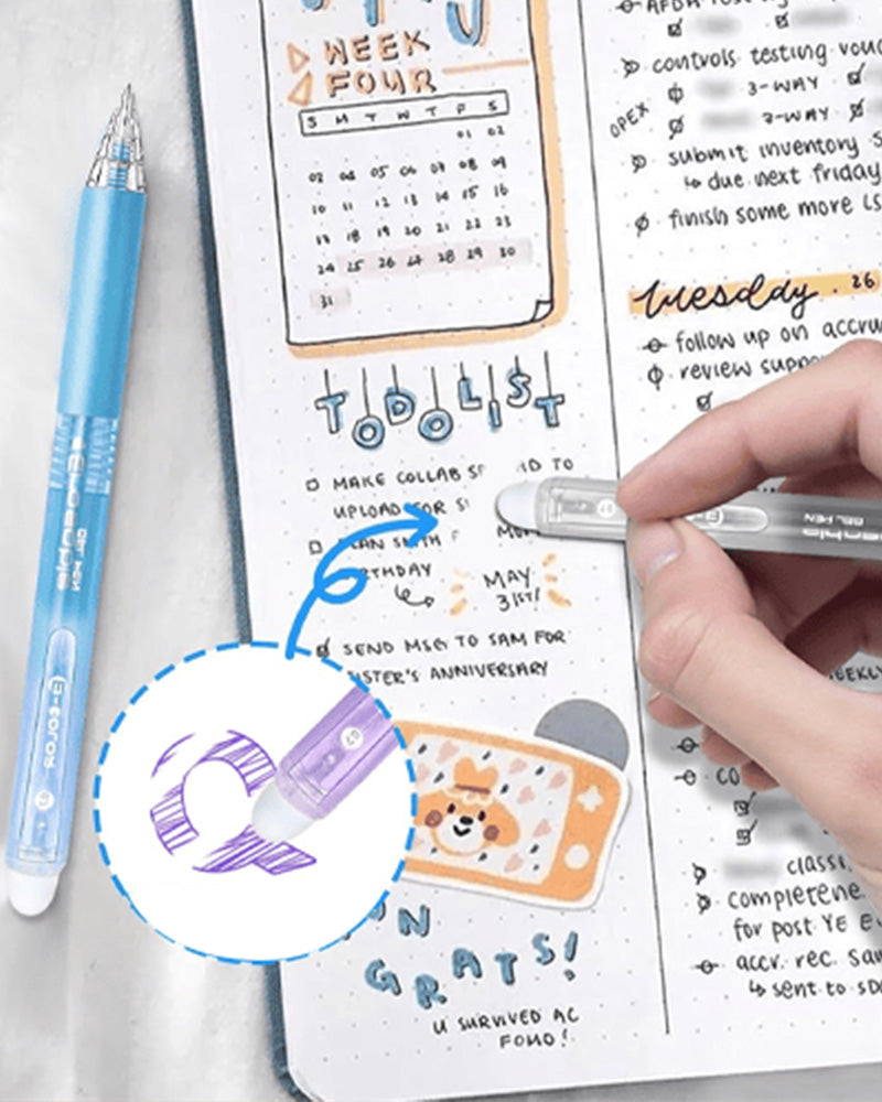 Colorful Quick-Dry Erasable Gel Pens