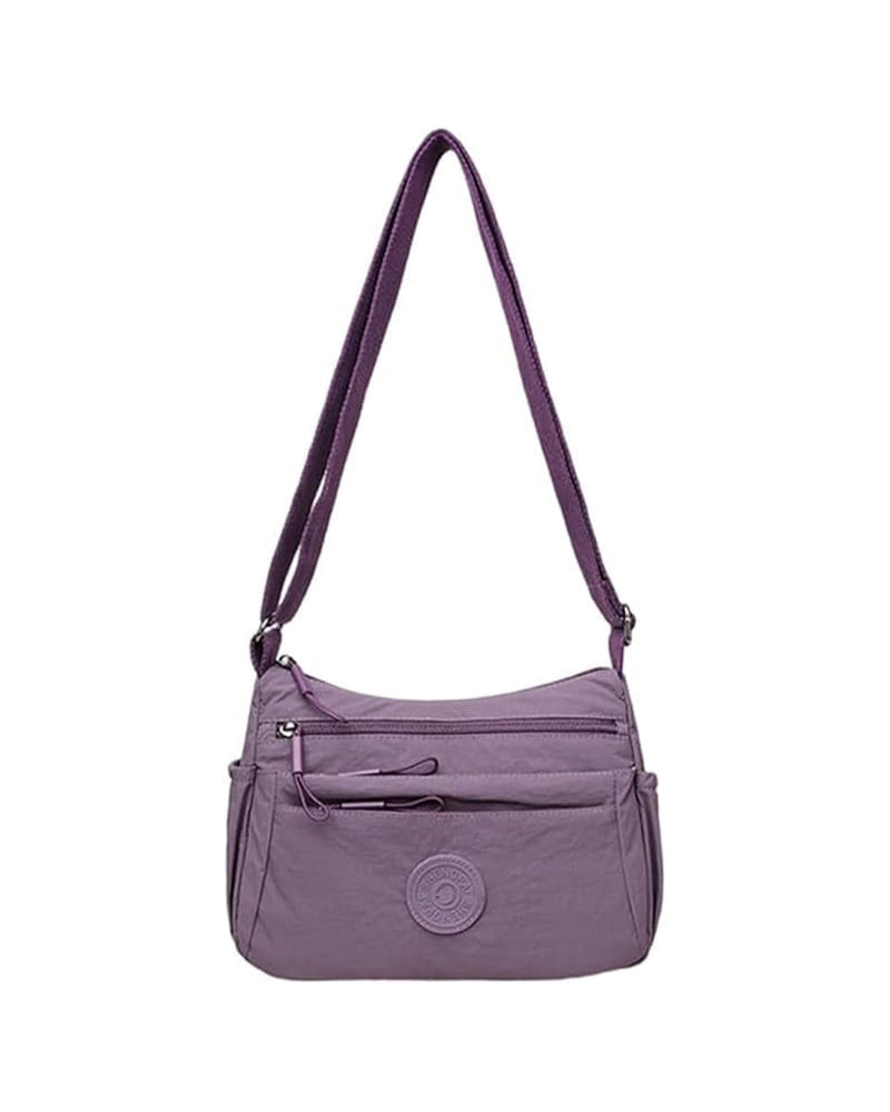 Solid Color Fashionable Multi-pocket Zipper Crossbody Bag