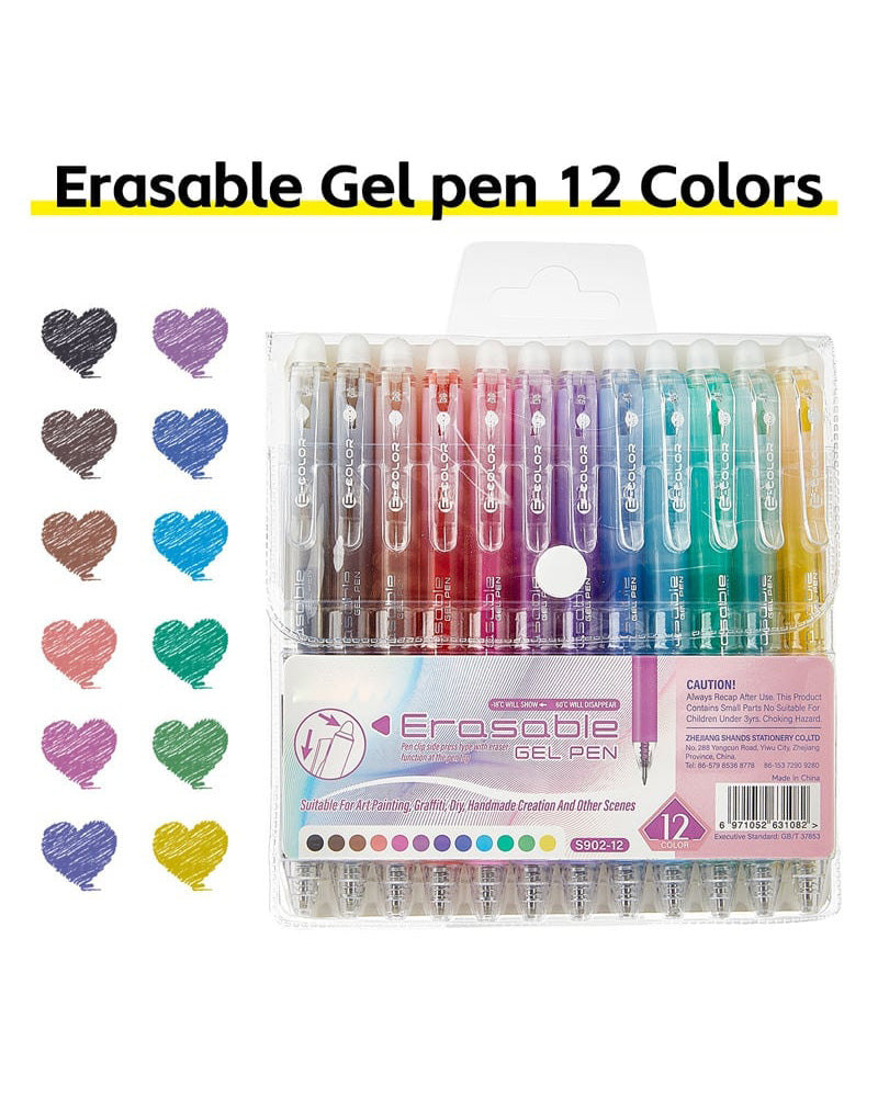 Colorful Quick-Dry Erasable Gel Pens
