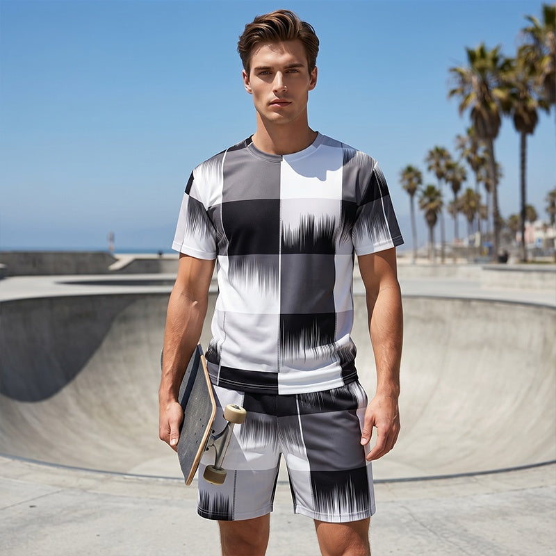 Breathable fabric men's summer set