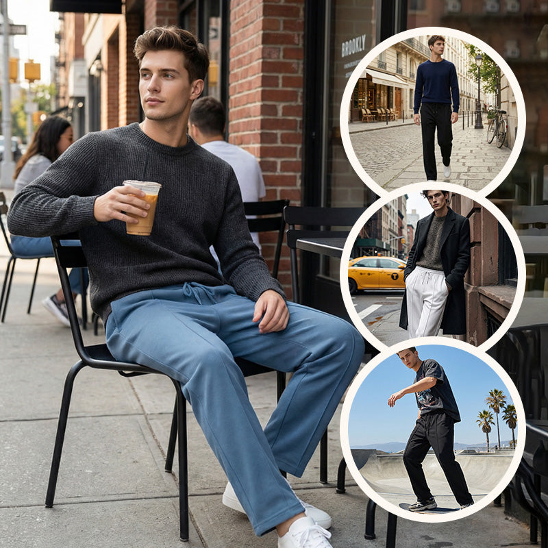 Adjustable elastic waist drawstring pants